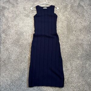 By Together Navy Ribbed Maxi Dress
